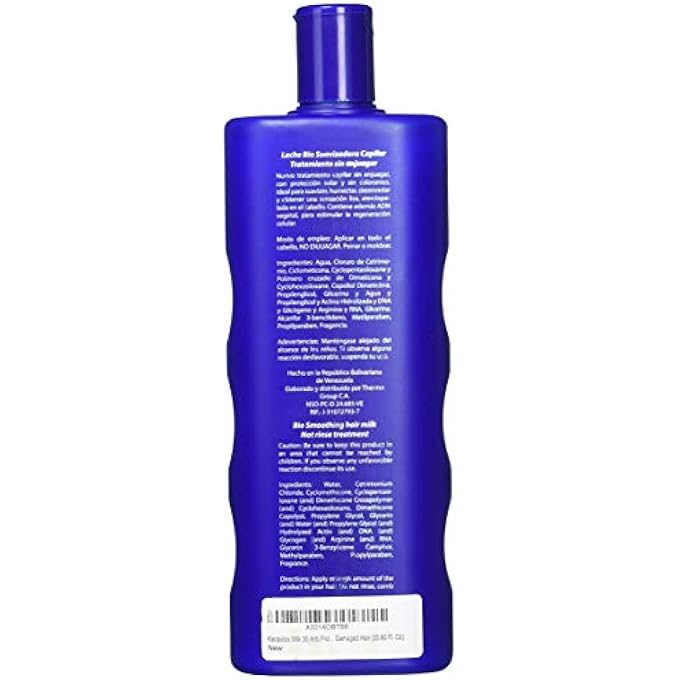 Kleravitex REJUVENOL B MILK 55 ANTI FRIZZ DETANGLES LEAVE IN CONDITIONER TREATMENT FOR DRY DAMAGED HAIR (33.80 FL. OZ) - Image 3